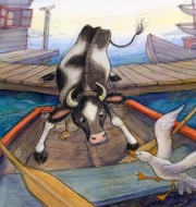 Annie the Cow in the Rowboat, September