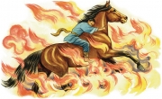 Horse Running Through Fire